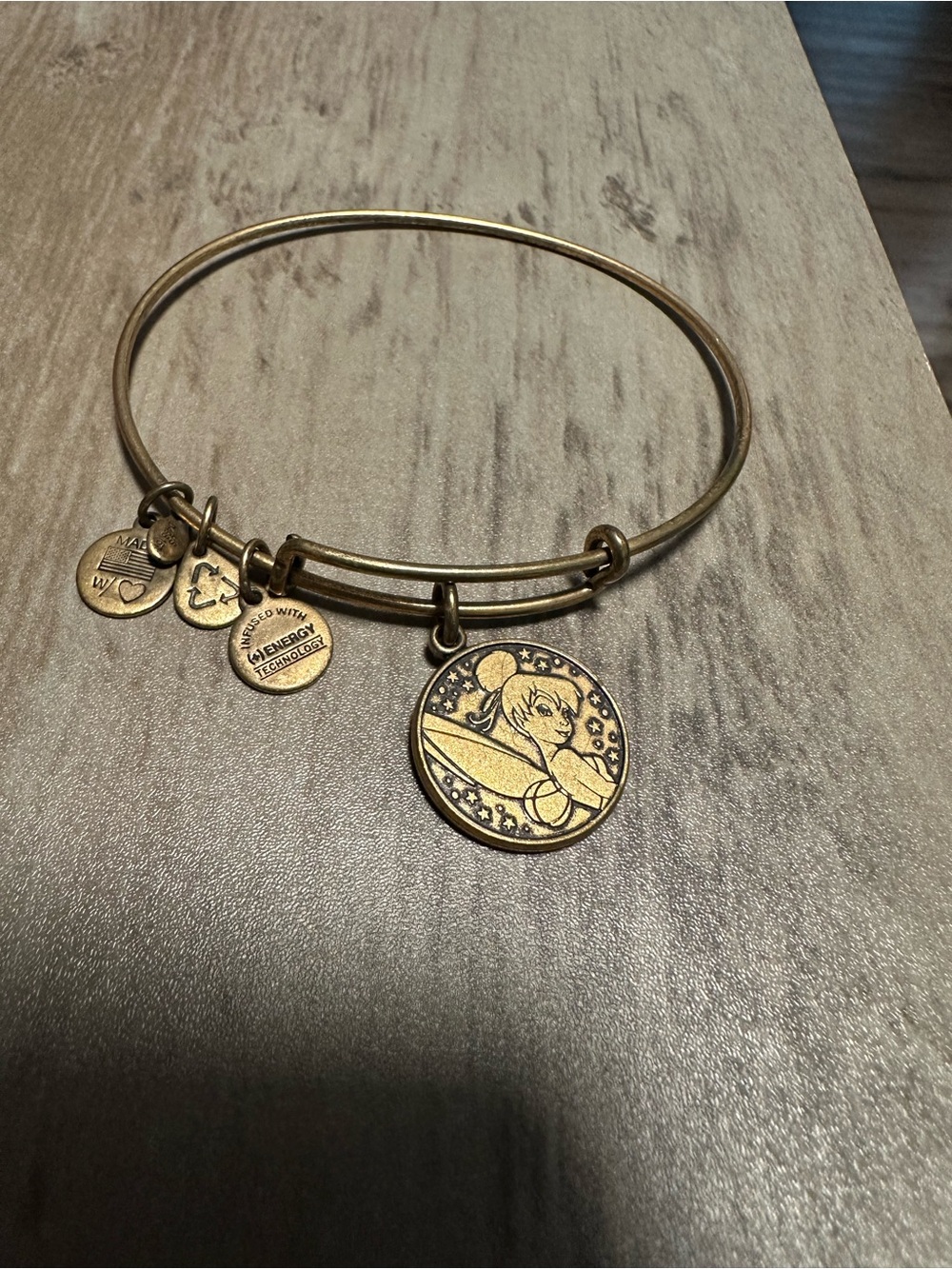 Alex and Ani Tinkerbell Gold Bracelet - Picture 2 of 4